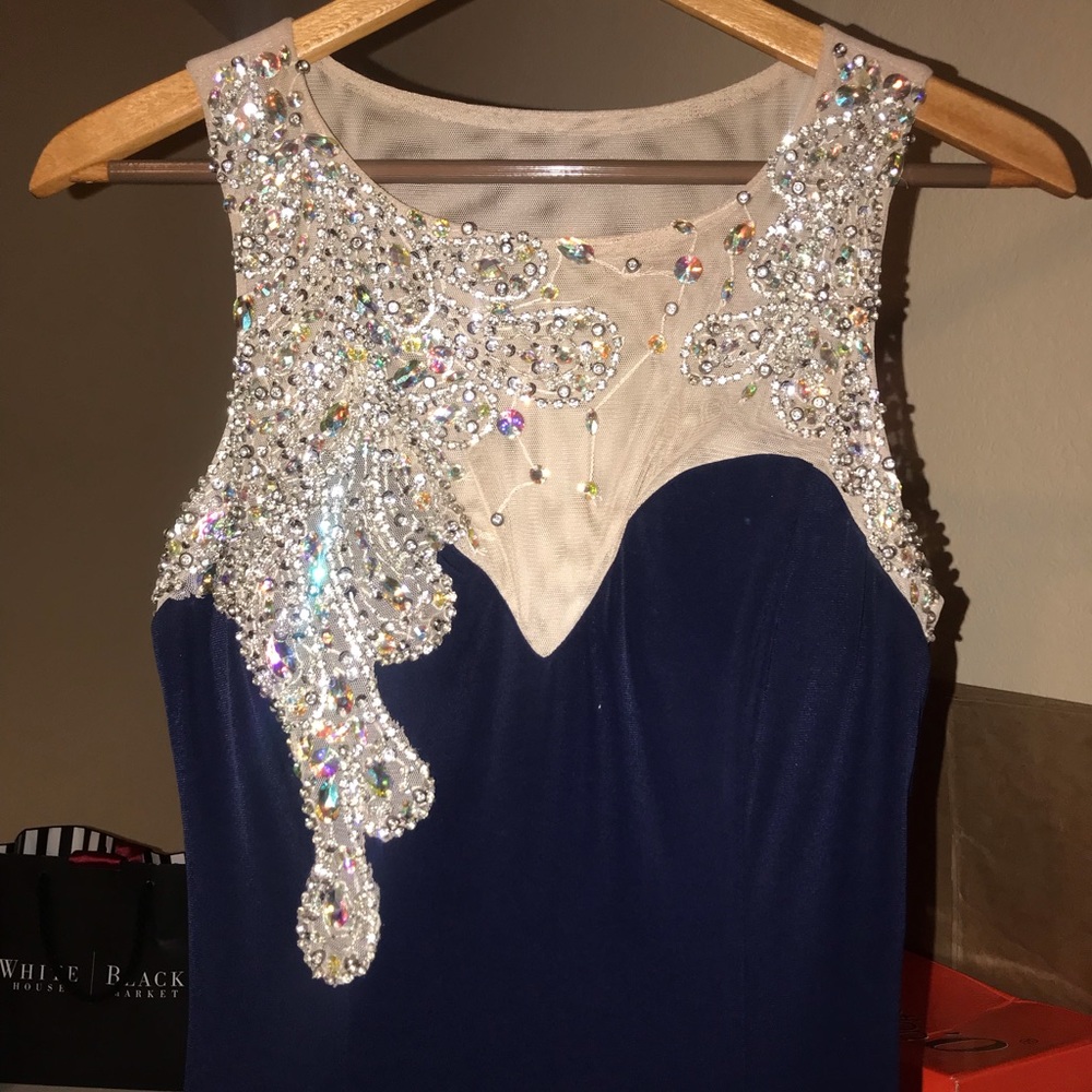Sparkling Fitted Long Prom Dress